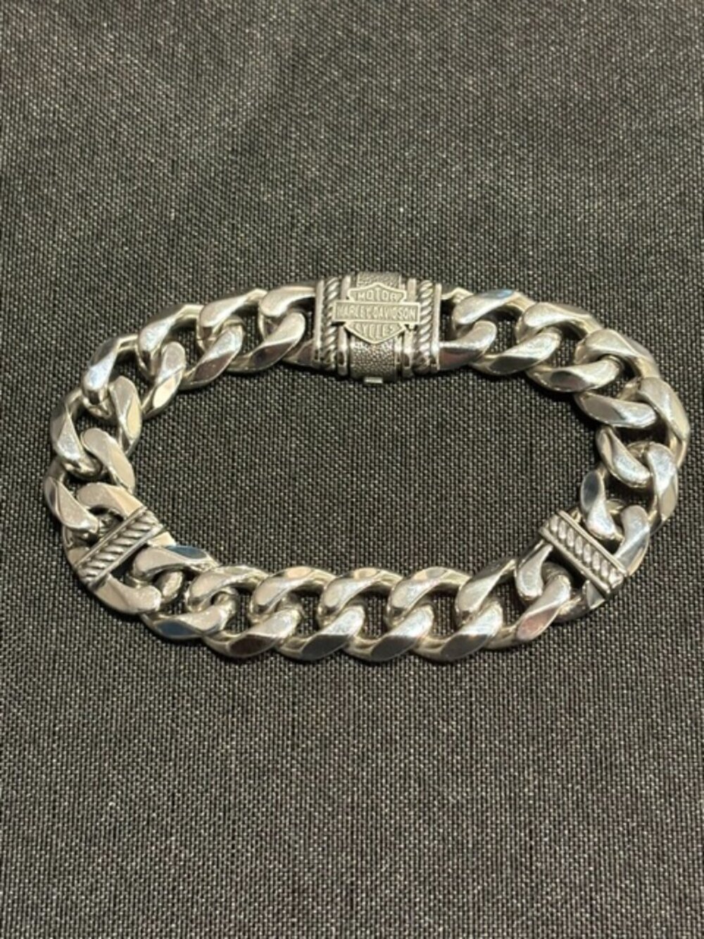 HARLEY DAVIDSON STAINLESS STEEL CURB LINK BRACELET